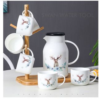 Bộ bình trà giữ nhiệt 6 cốc siêu đẹp