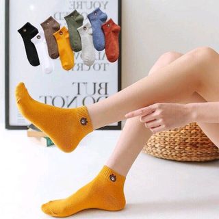 Combo 10 tất gấu thun co giãn kèm túi