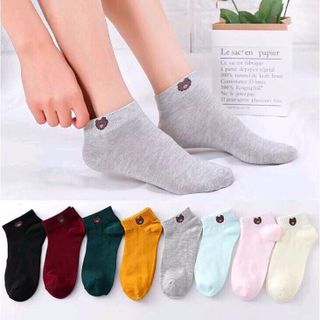 Combo 10 tất gấu thun co giãn kèm túi