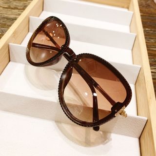 Mắt kính sỉ nữ form bầu màu trà nâu