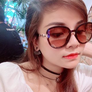 Mắt kính sỉ nữ form bầu màu trà nâu