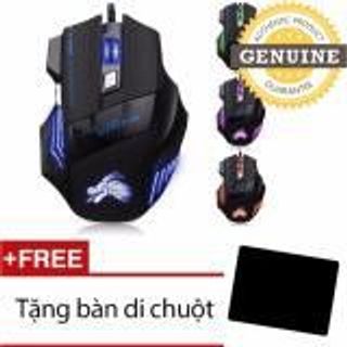 Chuột chơi game có dây Dragon X3 Đen phối xanh Tặng miếng lót chuột giá sỉ