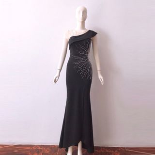 Đầm Dạ Hội Xẻ Tà Kết Ngọc Cao Cấp