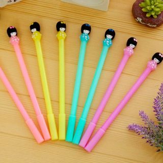 bút mực mẫu búp bê dễ thương mực màu đen