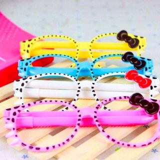 Bút bi hình Mắt kính mực màu xanh dương
