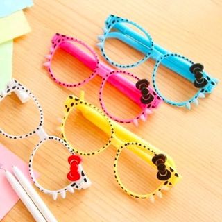 Bút bi hình Mắt kính mực màu xanh dương