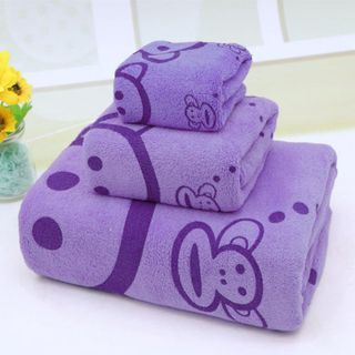 Combo 2 Bộ gồm 2 khăn tắm-2 khăn lau-2 khăn mặt màu Hồng 1000000041x2