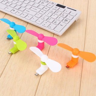 Quạt mini 2 cánh cắm chân điện thoại MicroUSB Trắng giá sỉ