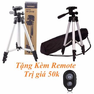 Bộ 1 Tripod TF-3110 kèm 1 Kẹp điện thoại tặng 1 Remote điều khiển từ xa giá sỉ