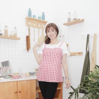 Áo bầu giả yếm kate 2612
