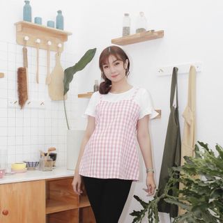 Áo bầu giả yếm kate 2612