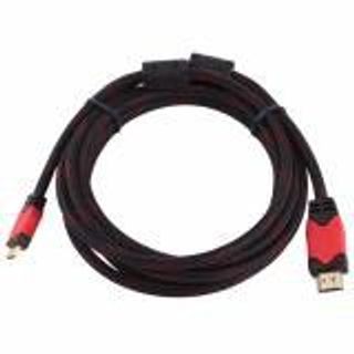 Dây cáp tín hiệu 2 đầu HDMI 5m tụ chống nhiễu bọc lưới định dạng chuẩn 4K Đen phối đỏ giá sỉ