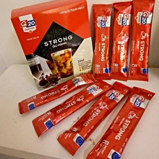 CÀ PHÊ HÒA TAN 3 TRONG 1 G20 COFFEE - STRONG - GU MẠNH UỐNG LÀ THÍCH NGAY
