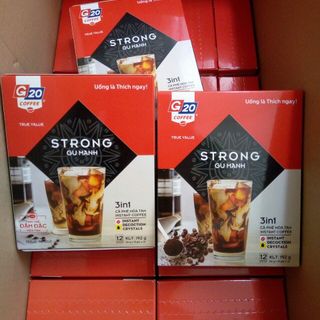 CÀ PHÊ HÒA TAN 3 TRONG 1 G20 COFFEE - STRONG - GU MẠNH UỐNG LÀ THÍCH NGAY