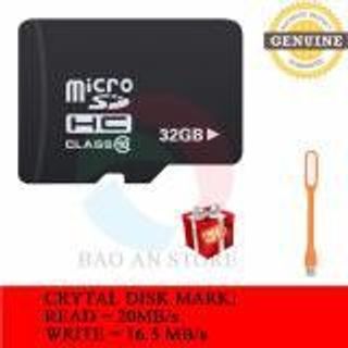 Thẻ nhớ MicroSD 32GB Class 10 tốc độ Read-Write 20MB/s-165MB/s tặng đèn led siêu sáng trị giá 99K giá sỉ