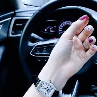 Đồng hồ nữ Prank Muller tràn viền hột black