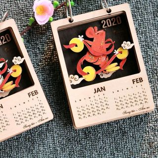lịch 2020 lịch gỗ