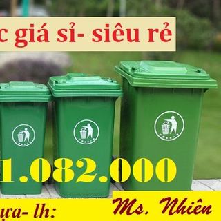 Bán thùng rác 120L 240L giá sỉ lẻ- Thùng rác nhựa hdpe nắp kín 2 bánh xe- giá sỉ