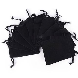 10 túi nhung dây rút màu đen 7x9 cm giá sỉ