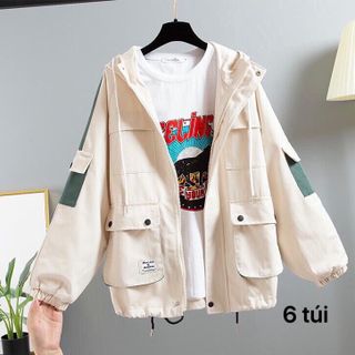 Áo khoác kaki 6 túi 2 lớp cao cấp