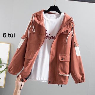 Áo khoác kaki 6 túi 2 lớp cao cấp