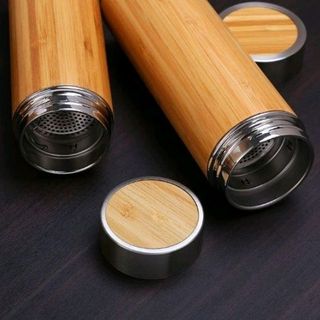 bình giữ nhiệt vỏ tre khắc logo giá rẻ