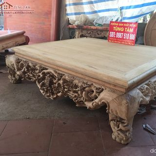 Sập Gụ Ngũ Phúc Tùng Lộc 1m8 2m3