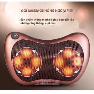 Gối Massge Đa Năng Hồng Ngoại 8 Bi