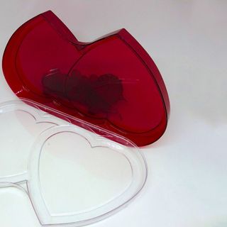 HỘP TRÁI TIM ĐÔI ĐỎ ĐỰNG BÁNH KẸO QUÀ TẶNG