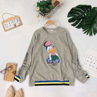 Áo thun em vịt viền sọc thể thao