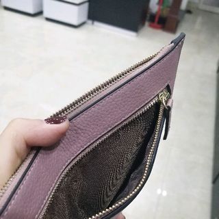 Ví clutch cầm tay nữ da bò thật da Nappa