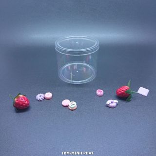 Hộp hũ nhựa tròn PS trong suốt 11 size đựng bánh kẹo