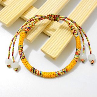 Vòng tay dây ngũ sắc Tây Tạng phong thủy màu đỏ