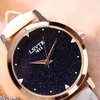 Đồng hồ nữ dây da LSVTR mặt thạch anh sang trọng cá tính
