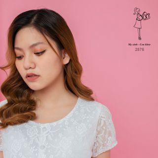 Đầm bầu ren hoa sang chảnh 2876