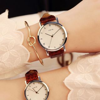 Đồng hồ nam nữ dây da cao cấp LSVTR