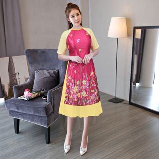 ÁO DÀI CÁCH TÂN ÁO LẺ KG KÈM VÁY RỜI