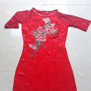 BỘ ÁO DÀI CÁCH TÂN GẤM THÁI TUẤN