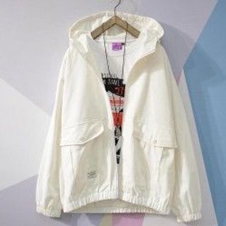 Áo khoác dù nữ logo hoạt hình