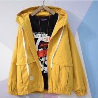 Áo khoác dù nữ logo hoạt hình