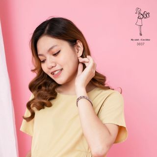 Áo bầu thắt nơ rút eo 3037