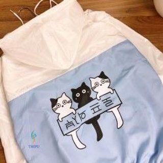 Áo khoác dù nữ 3 con mèo