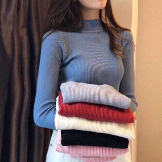 ÁO LEN TĂM CỔ 3 PHÂN FULL MÀU CHO NỮ