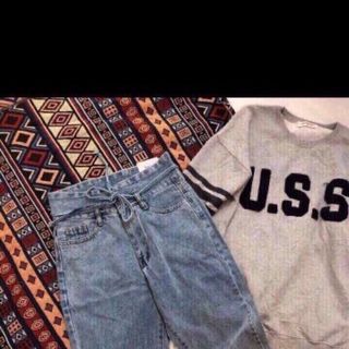 Baggy jean cột eo