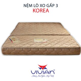 Nệm lò xo liên kết gấp 3 Vivian Korea 1m6x2mx16cm