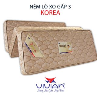 Nệm lò xo liên kết gấp 3 Vivian Korea 1m6x2mx16cm