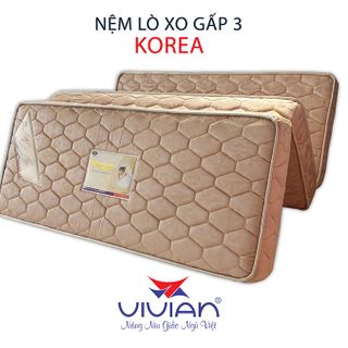 Nệm lò xo liên kết gấp 3 Vivian Korea 1m6x2mx16cm