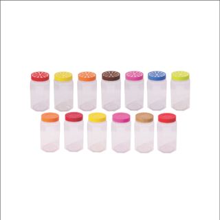 HŨ PET BÁT GIÁC NHIỀU MÀU ĐỰNG BÁNH KẸOMỨT HẠT