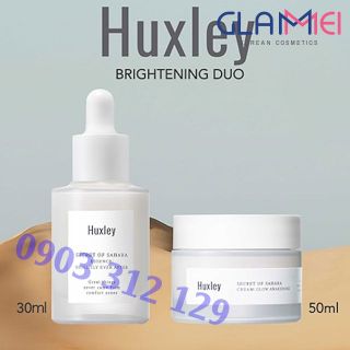 Set 2 sản phẩm dưỡng trắng sáng da làm mờ vết thâm Huxley Brightening Duo Set