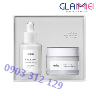 Set 2 sản phẩm dưỡng trắng sáng da làm mờ vết thâm Huxley Brightening Duo Set